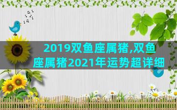 2019双鱼座属猪,双鱼座属猪2021年运势超详细
