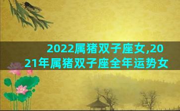 2022属猪双子座女,2021年属猪双子座全年运势女