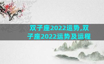 双子座2022运势,双子座2022运势及运程