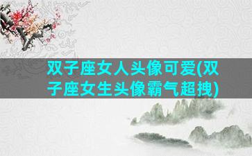 双子座女人头像可爱(双子座女生头像霸气超拽)