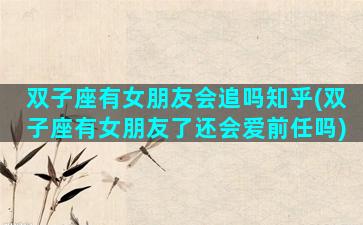 双子座有女朋友会追吗知乎(双子座有女朋友了还会爱前任吗)