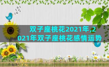 双子座桃花2021年,2021年双子座桃花感情运势