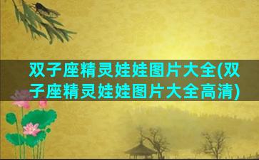 双子座精灵娃娃图片大全(双子座精灵娃娃图片大全高清)