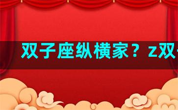 双子座纵横家？z双子座