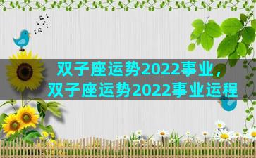 双子座运势2022事业，双子座运势2022事业运程