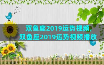 双鱼座2019运势视频,双鱼座2019运势视频播放