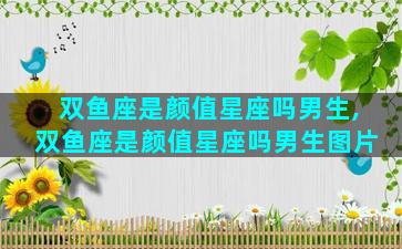 双鱼座是颜值星座吗男生,双鱼座是颜值星座吗男生图片