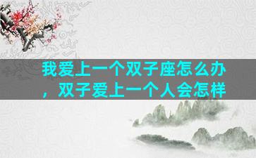 我爱上一个双子座怎么办，双子爱上一个人会怎样