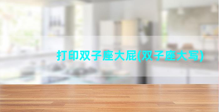 打印双子座大屁(双子座大写)