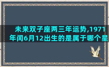 未来双子座两三年运势,1971年闰6月12出生的是属于哪个星座