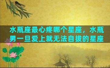 水瓶座最心疼哪个星座，水瓶男一旦爱上就无法自拔的星座