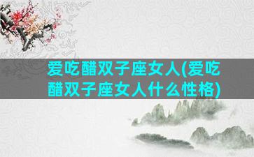 爱吃醋双子座女人(爱吃醋双子座女人什么性格)