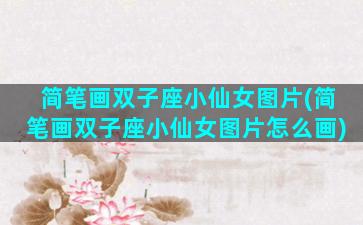 简笔画双子座小仙女图片(简笔画双子座小仙女图片怎么画)
