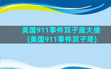 美国911事件双子座大楼(美国911事件双子塔)