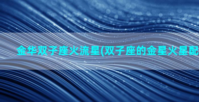 金华双子座火流星(双子座的金星火星配置如何看)